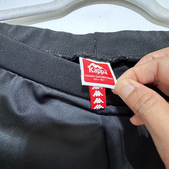 NWOT Kappa Black White Drawstring Track Pants Sz Medium - Picture 10 of 12